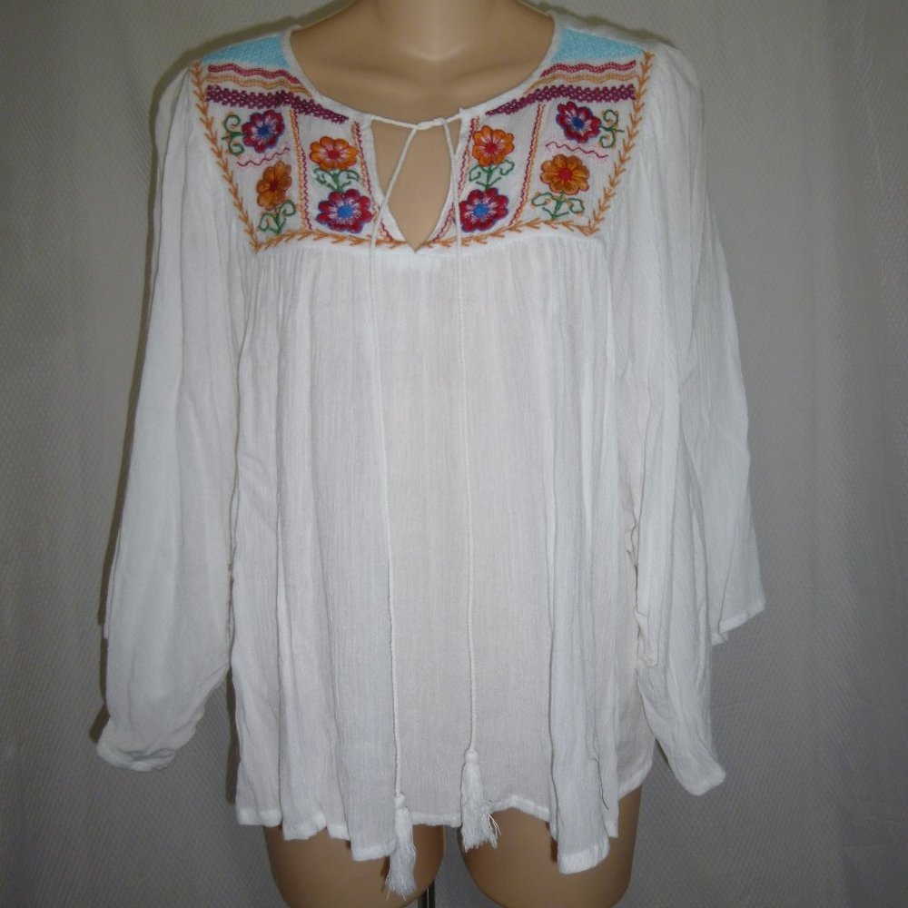 ROCKS & INDIGO BOHO TOP SZ S